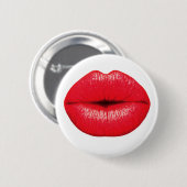 Red Lipstick - Marilyn Monroe Style Button (Vorne & Hinten)