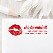 Red lipstick mark retro return address (Insitu)