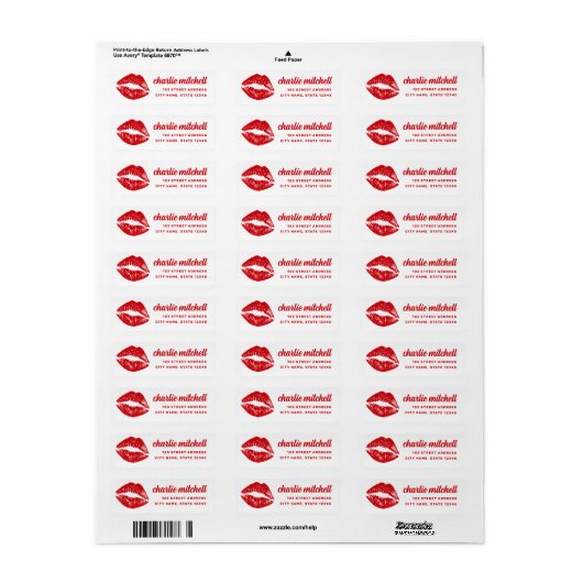 Red lipstick mark retro return address (Vorne)