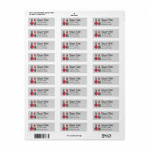 Red Lipstick Nail Polnisch Makeup Address Labels (Vorne)