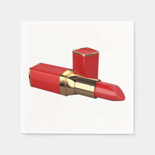 Red Lipstick Paper Napkins Serviette (Vorderseite)