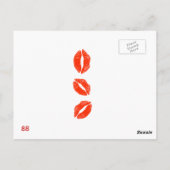 Red Lipstick Print Ham Radio QSL Karte (Rückseite)