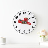 Red Lipstick-Uhr Große Wanduhr (Zuhause)