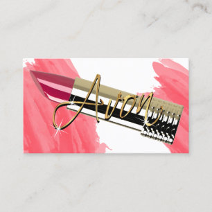 Red Lipstick und Gold  Visitenkarte