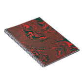 Red Liquid Marble Abstract Pattern Notizblock (Rechte Seite)