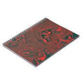 Red Liquid Marble Abstract Pattern Notizblock (Linke Seite)