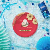 Red Little Dumpling Baby Shower Paper Plate Pappteller (Party)