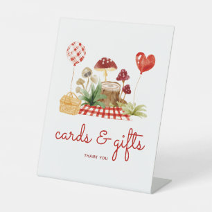 Red Little Mushroom Baby Shower Geschenke und Kart Sockelschild