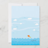 Red Little Sailboat Einladung (Rückseite)