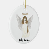 Red Liver White English Springer Spanier Beileid Keramik Ornament (Rechts)