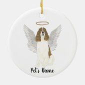 Red Liver White English Springer Spanier Beileid Keramik Ornament (Hinten)