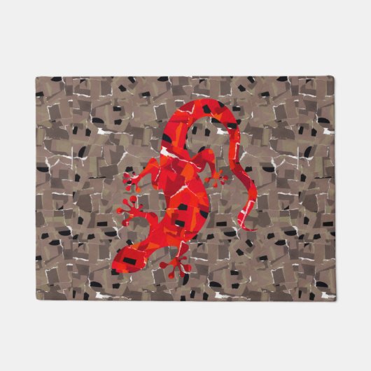 Red Lizard Collage Fußmatte (Vorderseite)