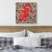 Red Lizard Collage Leinwanddruck (Insitu (Schlafzimmer))