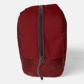 Red Lizard Leather Print Waschbeutel (Rechts)