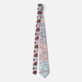 Red LKW auf Karte Krawatte (Rückseite)