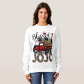 Red LKW Leopard segnete Jojo das beste Geschenk fü Sweatshirt (Vorne ganz)