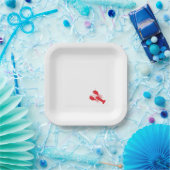 Red Lobster Bake Coastal Beach Ocean Hauptspass Pappteller (Party)