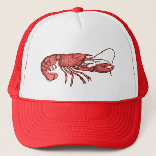 Red Lobster Baseballkappe mit Retro-Vintage-Motiv Truckerkappe