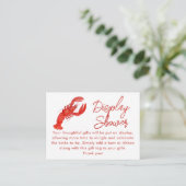 Red Lobster Beach Display Brautparty Begleitkarte (Stehend Vorderseite)
