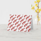 Red Lobster Bilddesign Karte (Gelbe Blume)