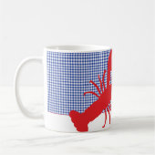 Red Lobster Blue Gingham Coastal Town NAME Summer Kaffeetasse (Links)