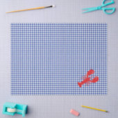 Red Lobster Blue White Gingham Preppy Coastal Fun Seidenpapier (Basteln)