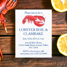 Red Lobster Boil Clambake Party Einladung