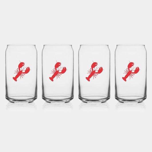 Red Lobster Coastal Beach Ocean Hauptspass Dosenglas (Hinten)