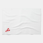 Red Lobster Coastal Beach Ocean Hauptspass Geschirrtuch (Horizontal)
