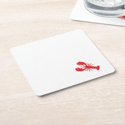 Red Lobster Coastal Beach Ocean Hauptspass Rechteckiger Pappuntersetzer (angewinkelt)