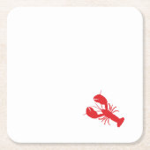 Red Lobster Coastal Beach Ocean Hauptspass Rechteckiger Pappuntersetzer (Vorderseite)