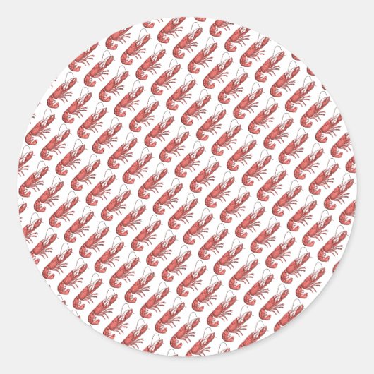 Red Lobster Image Design Runder Aufkleber (Vorderseite)