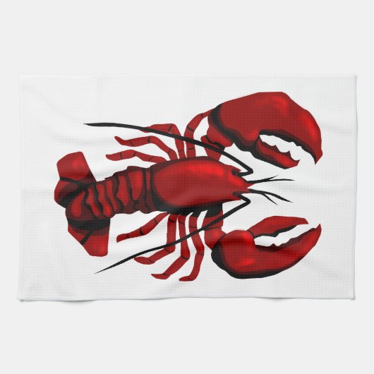 Red Lobster Kittuch Handtuch (Horizontal)