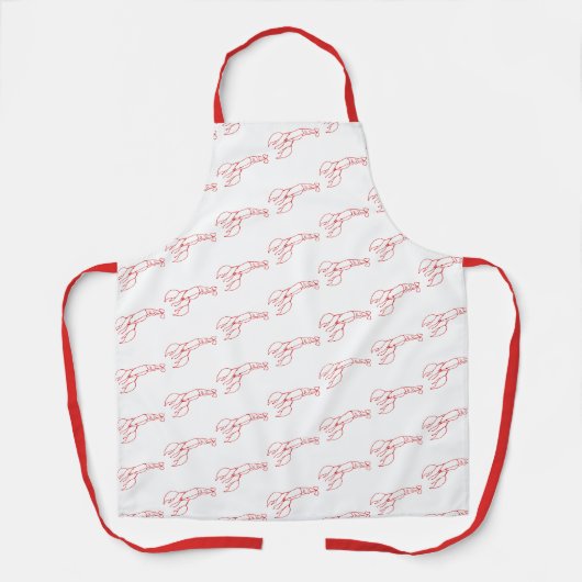 Red Lobster Pattern - Beach House Schürze (Vorderseite)