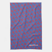 Red Lobster Pattern Coastal Beach Blue Fun Geschirrtuch (Vertikal)
