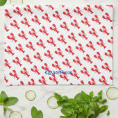 Red Lobster Pattern Küstenstrand Ocean LOCATION Geschirrtuch (Gefaltet)