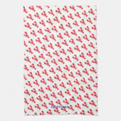 Red Lobster Pattern Küstenstrand Ocean LOCATION Geschirrtuch (Vertikal)