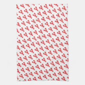 Red Lobster Pattern Küstenstrand Spaß am Meer Geschirrtuch (Vertikal)