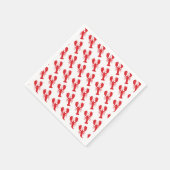 Red Lobster Pattern Küstenstrand Spaß am Meer Serviette (Ecke)