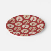 Red Lobster Pattern - Meeresfrüchte im Atlantik Pappteller (Schrägansicht)