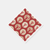 Red Lobster Pattern - Meeresfrüchte im Atlantik Serviette (Ecke)