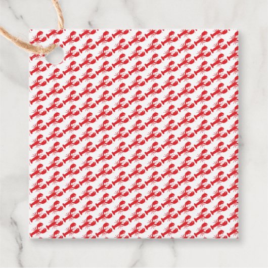 Red Lobster Pattern Preppy Coastal Geschenk Wrap S Geschenkanhänger (Vorderseite)