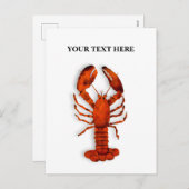 Red Lobster Postcard Feiertagspostkarte (Vorne/Hinten)