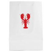 Red Lobster Preppy Coastal Maine Ocean Fun Mittlere Geschenktüte (Rückseite)