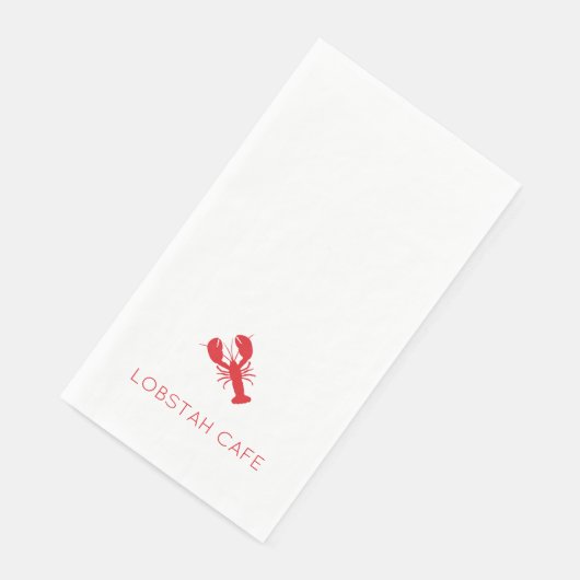 Red Lobster Preppy Coastal Maine Ocean Fun Serviette (Ecke)
