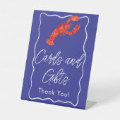 Red Lobster Seafood Beach Cards & Geschenksign Sockelschild (Vorderseite)