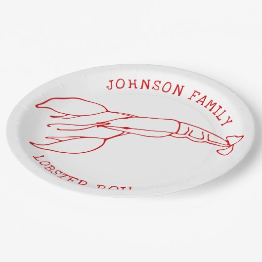 Red Lobster - Summer Party / Lobster Boy Pappteller (Schrägansicht)