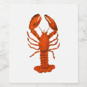 Red Lobster Weinetikett (Einzelnes Label)