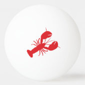 Red Lobster White Ball Beach Coastal Fun Tischtennisball (Vorderseite)