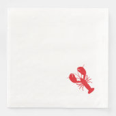 Red Lobster White Preppy Coastal Simple Fun Serviette (Vorderseite)